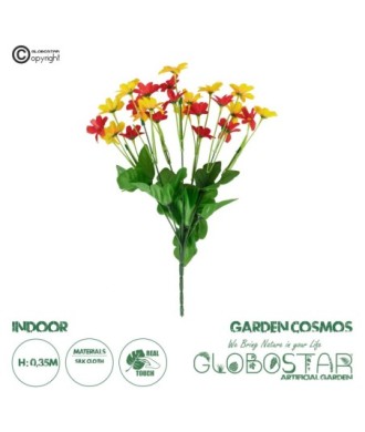 GloboStar® Artificial Garden MARGARET BOUQUET 78207 Τεχνητό Διακοσμητικό Μπουκέτο με Μαργαρίτες M20 x Π20 x Υ35cm